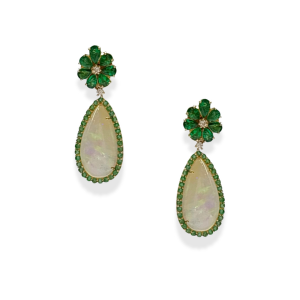 Opal & Emerald earring