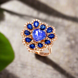 Tanzanite & Blue Sapphire Ring