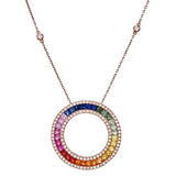 Roll Mix Sapphire Necklace