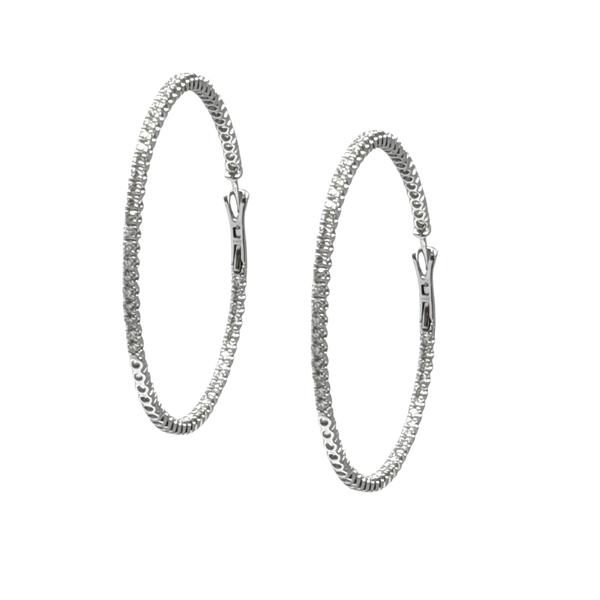 Big Diamond Hoop Earring