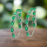 Emerald Diamond Earring