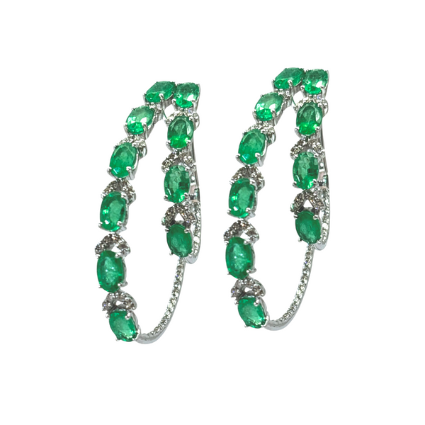 Emerald Diamond Earring