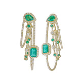 Party Emerald Hoops