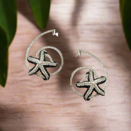 Starfish Diamond Earring