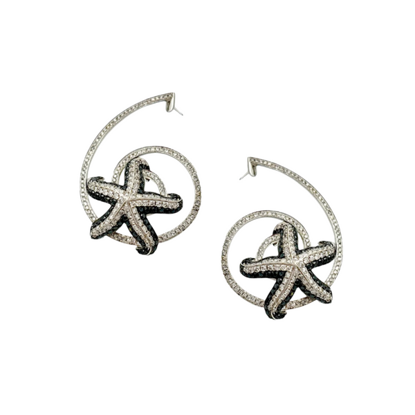 Starfish Diamond Earring