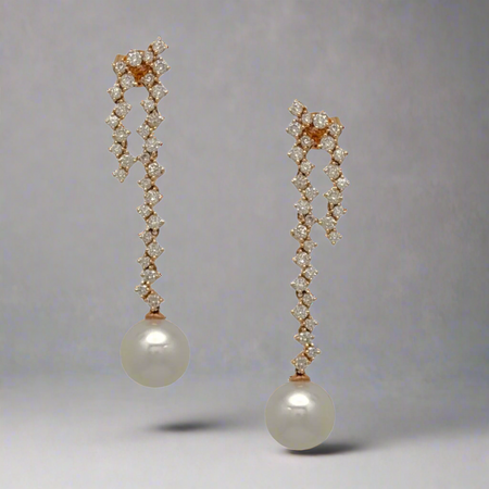 Pearl Drop Diamond Earring