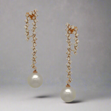 Pearl Drop Diamond Earring