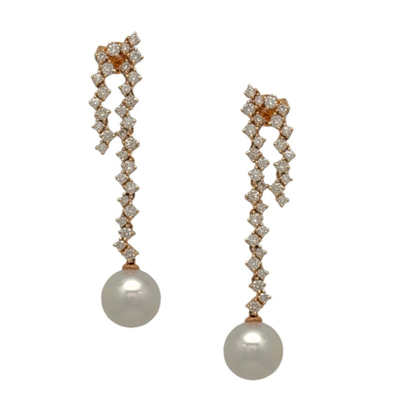 Pearl Drop Diamond Earring