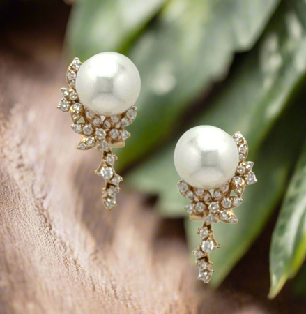 Pearl Diamond Earring