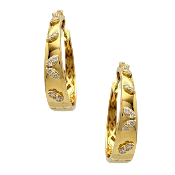 Gold Diamond Hoops