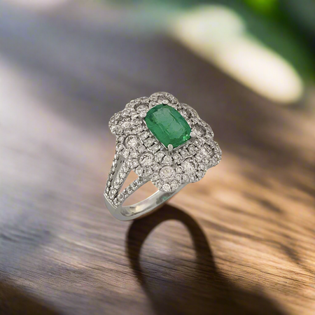 Emerald Diamond Ring